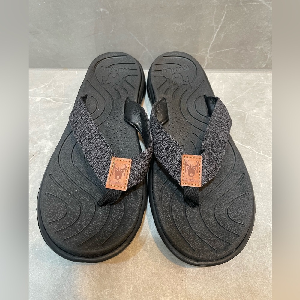 KuaiLu Casual Flip-Flop Black Sandals NWOT